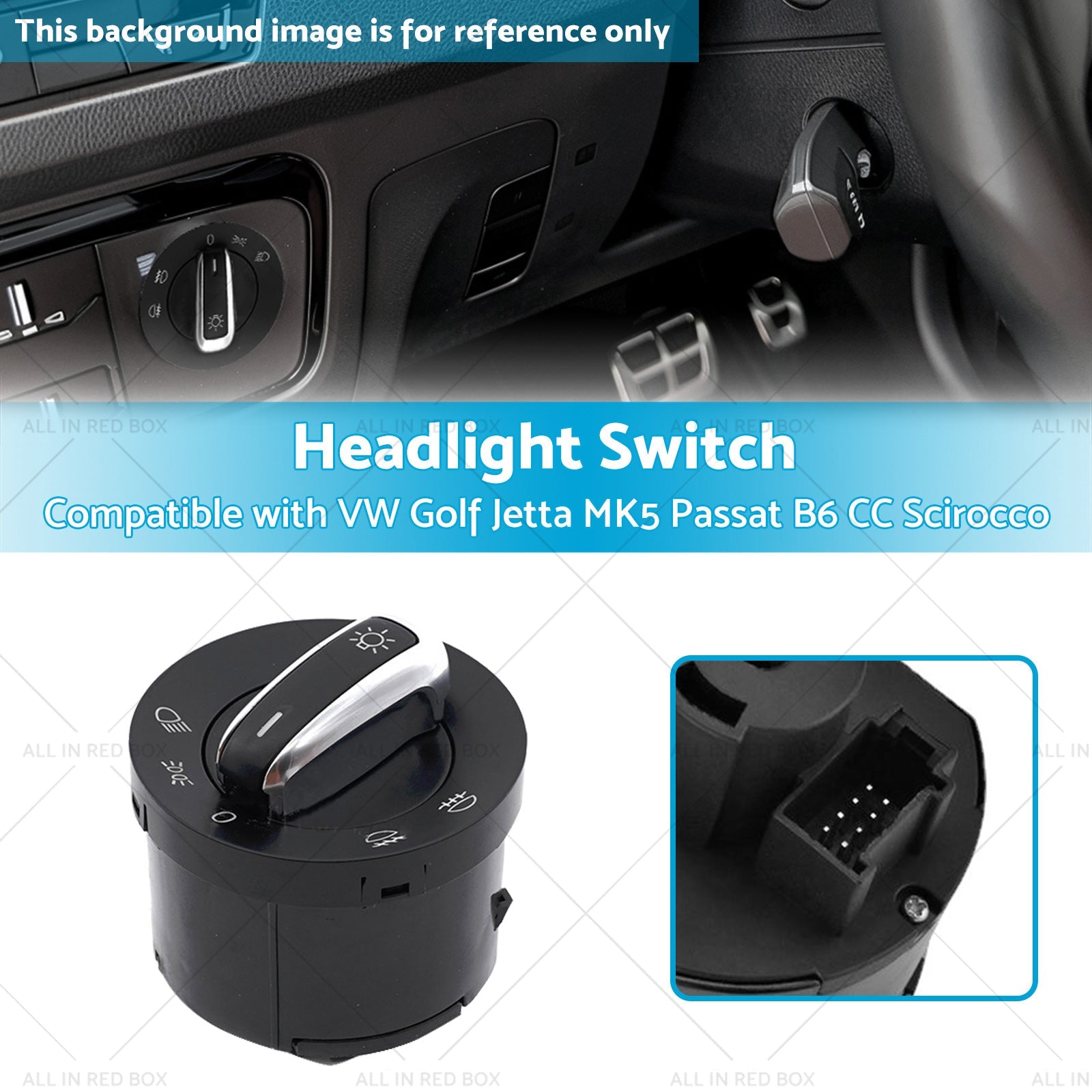 Headlight Switch Suitable for VW Golf Jetta MK5 Passat B6 CC Scirocco 5ND941431A-2