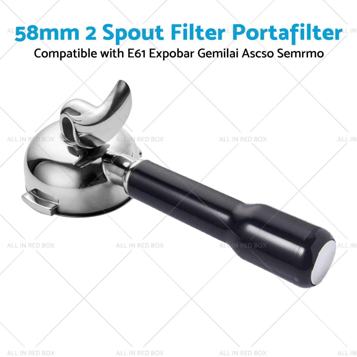 58MM 2 Spout Filter Portafilter Suitable For E61 Expobar Gemilai Coffee Machine-4
