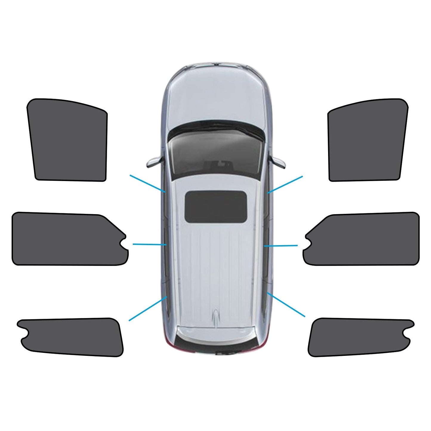 6x Car Window Shades Suitable for LDV G10 2014-Present Front&Rear&Triangular-0