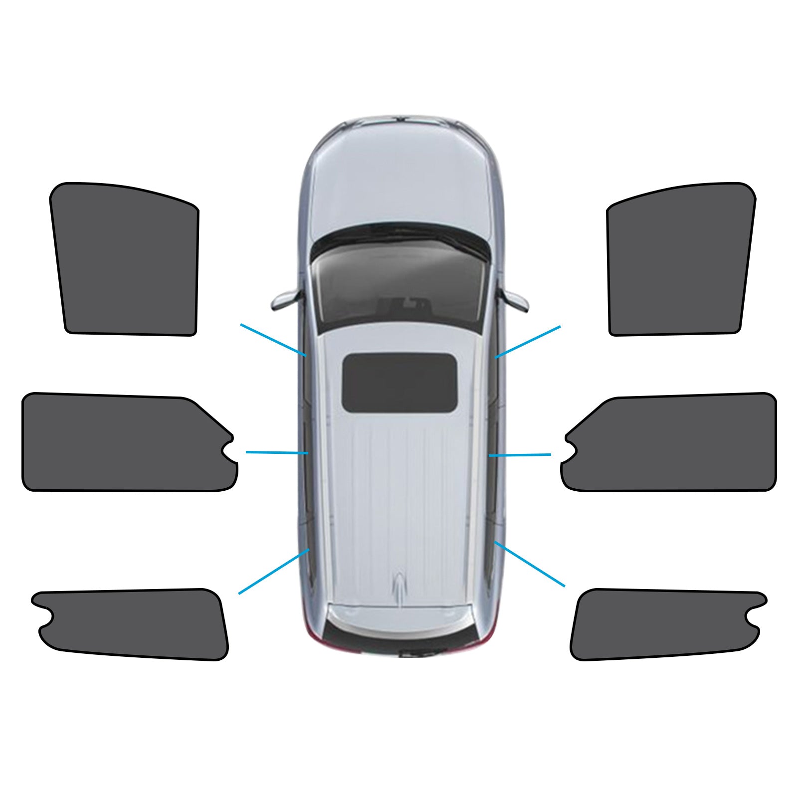 6x Car Window Shades Suitable for LDV G10 2014-Present Front&Rear&Triangular-0