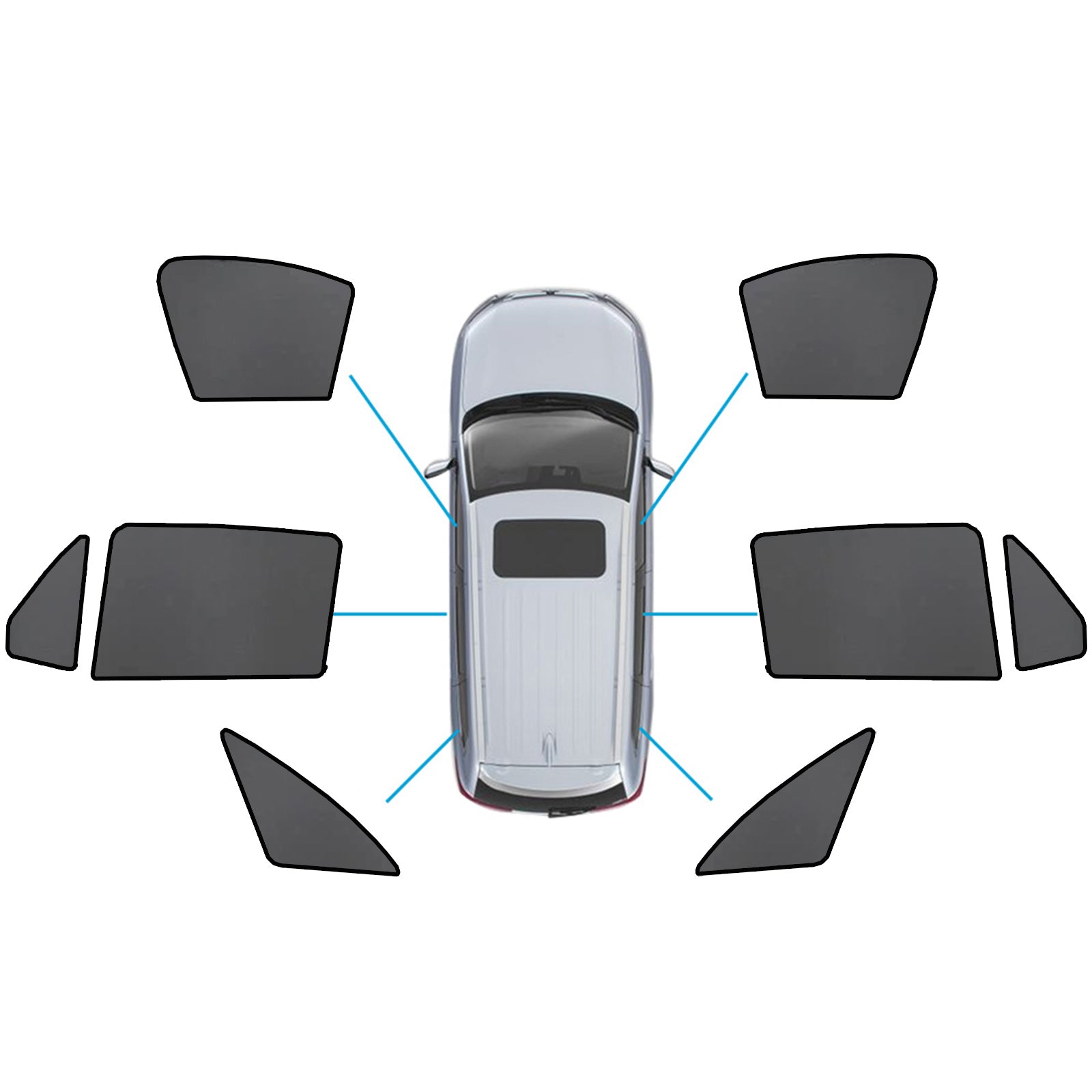 Car Window Sun Shades Magnetic Mesh Suitable for Mercedes-Benz GLC 2015-2022-5