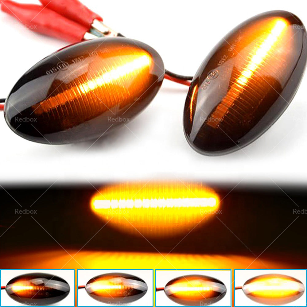 2x Black Smoked Side Indicator LED Repeater Light Mini Cooper R56 Coupe R58 R57-4