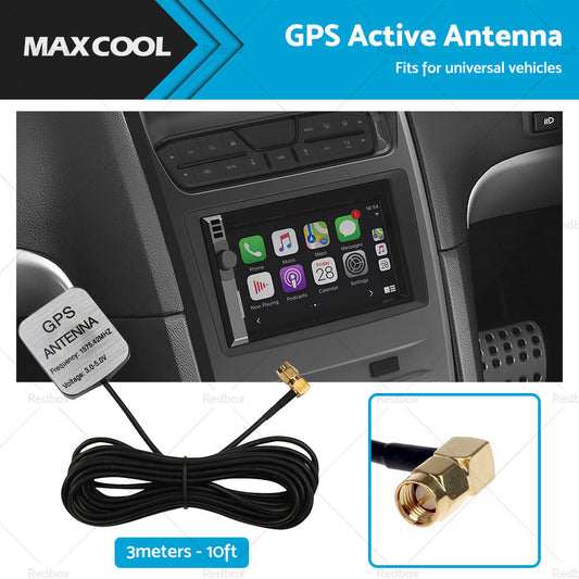 GPS Antenna SMA Plug Active Aerial Extension Cable for Car DVD Head Unit Stereos-0