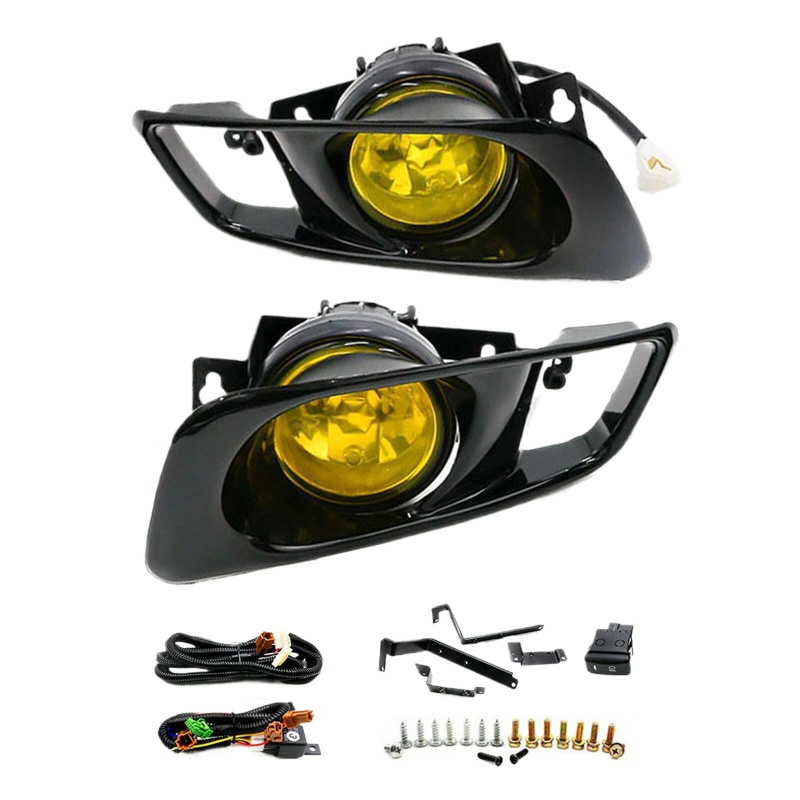 Yellow Fog Lights Lamp Kit Suitable For Honda Civic EK EM 2 3 4 Dr JDM 1999-2000-0