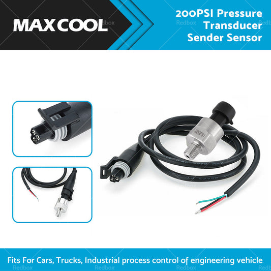 200PSI 5V Pressure Transducer Sender Sensor Stainless Steel for Air Oil Fuel AU-0