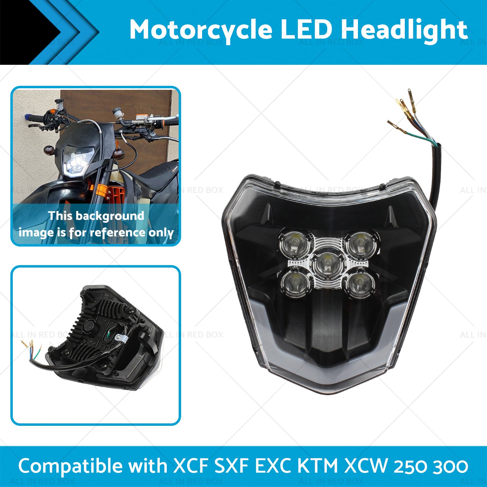 Motorcycle LED Headlight Suitable For XCF SXF EXC KTM XCW 250 300 350 450 500-1