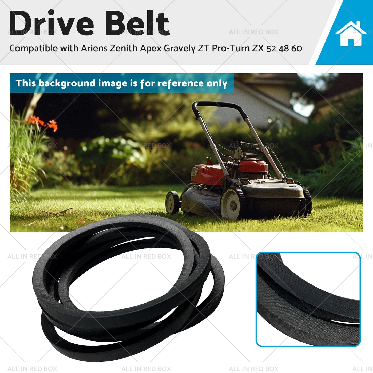 Drive Belt Suitable for Ariens Zenith Apex Gravely ZT Pro-Turn ZX 52 48 60-0