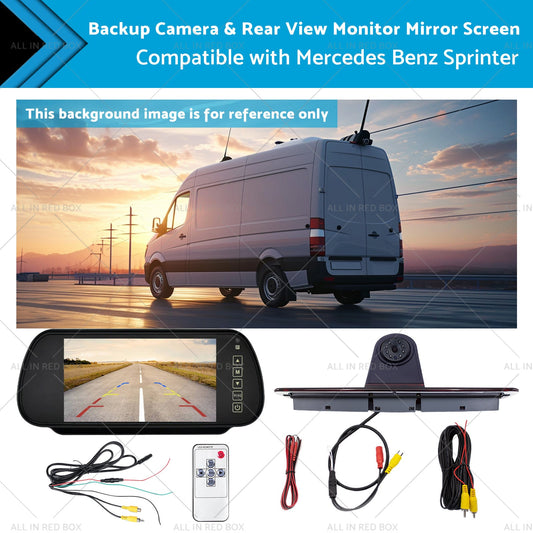 Brake Light Backup Camera W or  7''Monitor Suitable for 07-19 Sprinter or VW Crafter-0