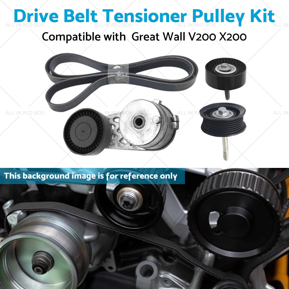 Drive Belt Tensioner Pulley Kit Suitable for Great Wall V200 X200 2. 0L Diesel-4