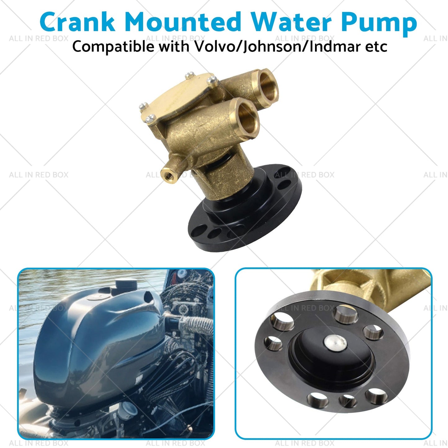 Crank Mounted Water Pump Suitable For Johnson F6B-9 VOLVO 856513 INDMAR 685001-3