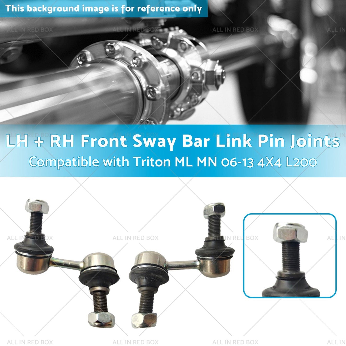 LH  RH Front Sway Bar Link Pin Joints Suitable for MN Triton ML 06-13 4X4 L200-2