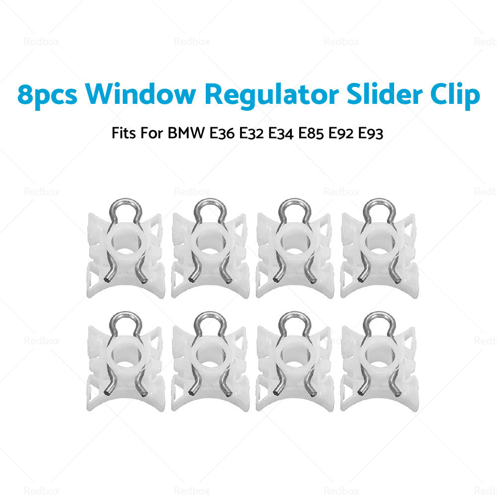 8PCS Window Regulator Slider Clip Guide Bush Fit For BMW E36 E32 E34 E85 E92 E93-3