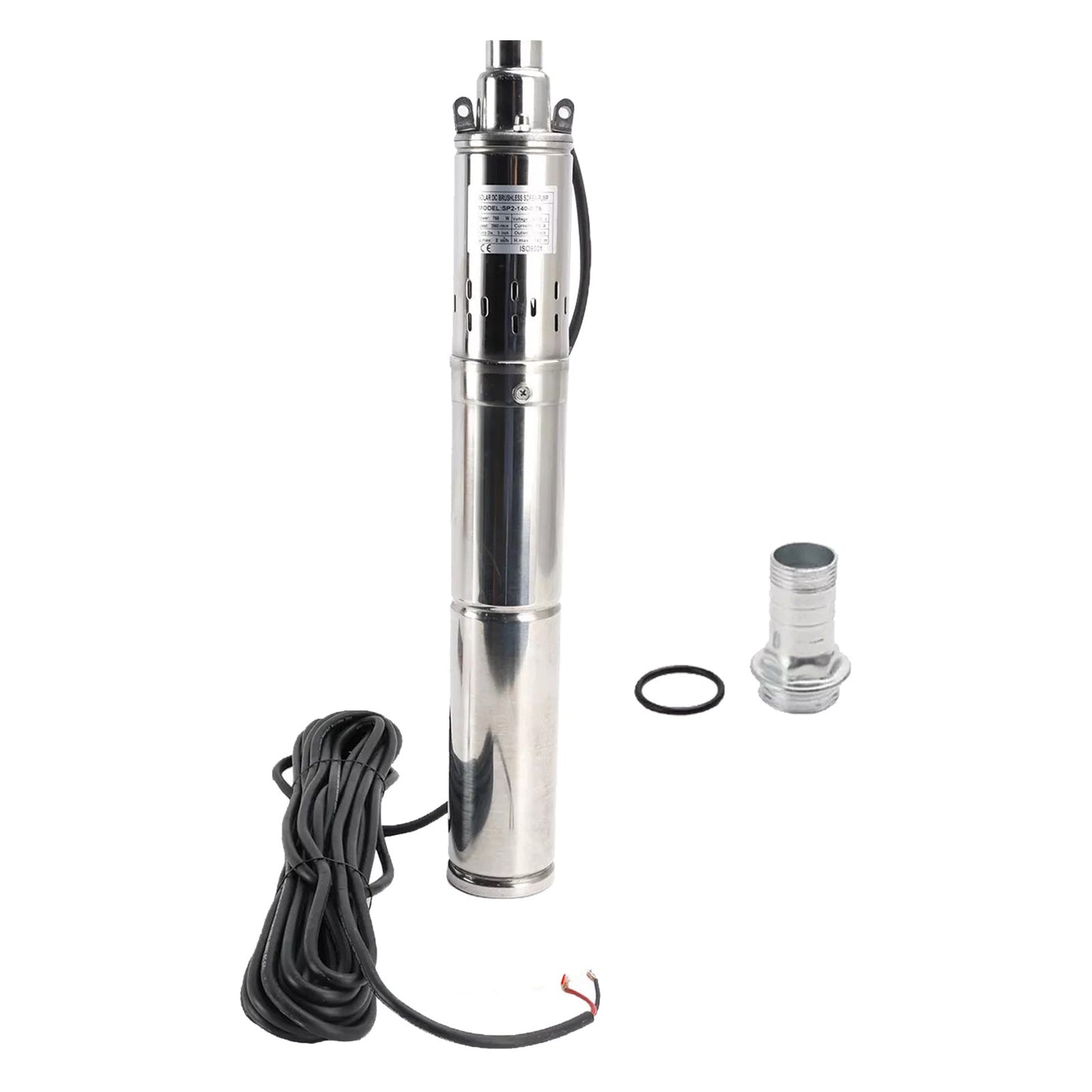 48V 750W MPPT Solar Water Pump 3in Screw Submersible Bore Pump Deep Well 140M-0