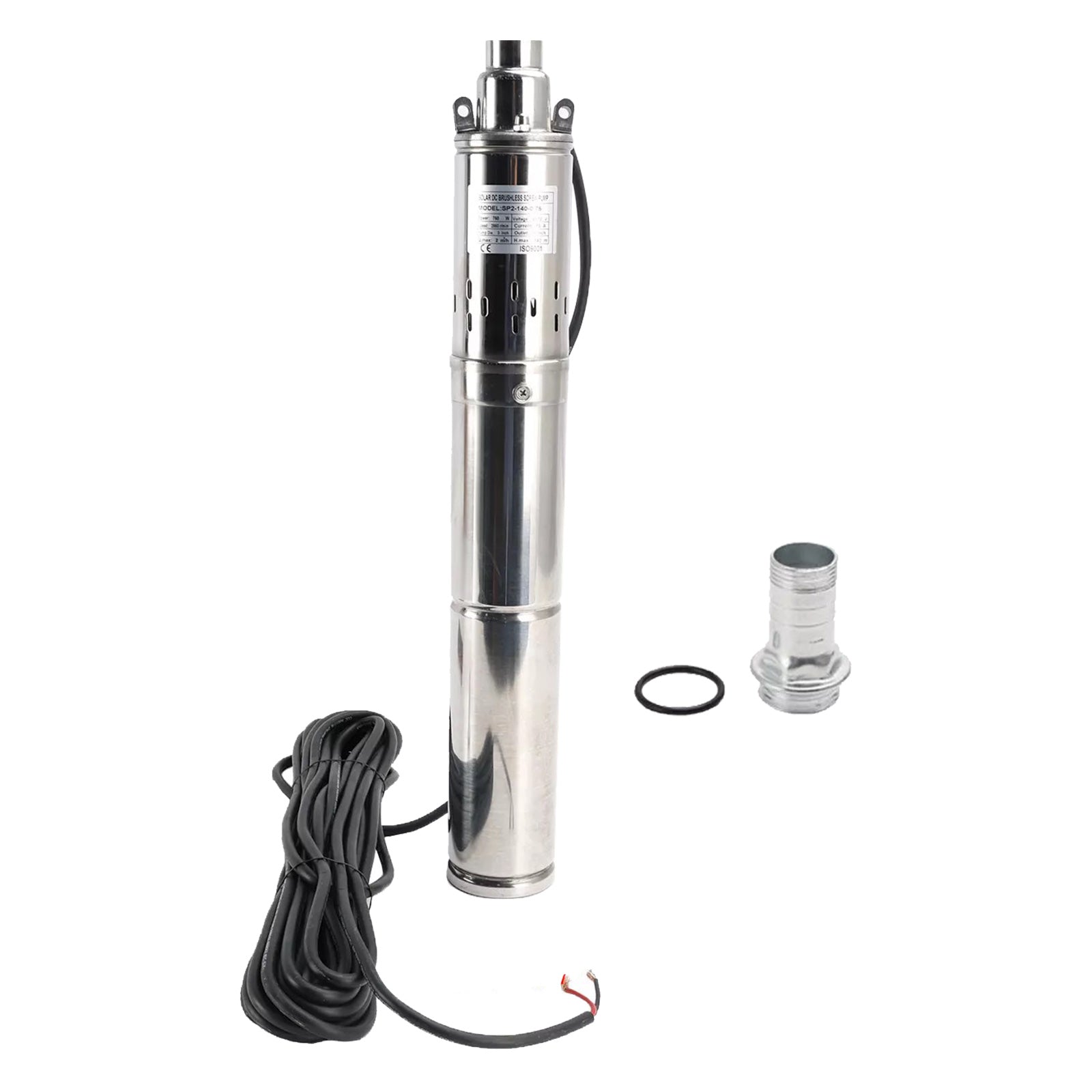 48V 750W MPPT Solar Water Pump 3in Screw Submersible Bore Pump Deep Well 140M-0