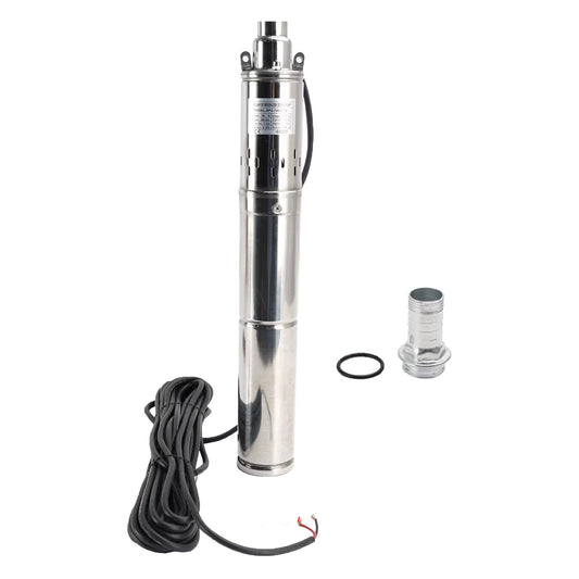 48V 750W MPPT Solar Water Pump 3in Screw Submersible Bore Pump Deep Well 140M-0