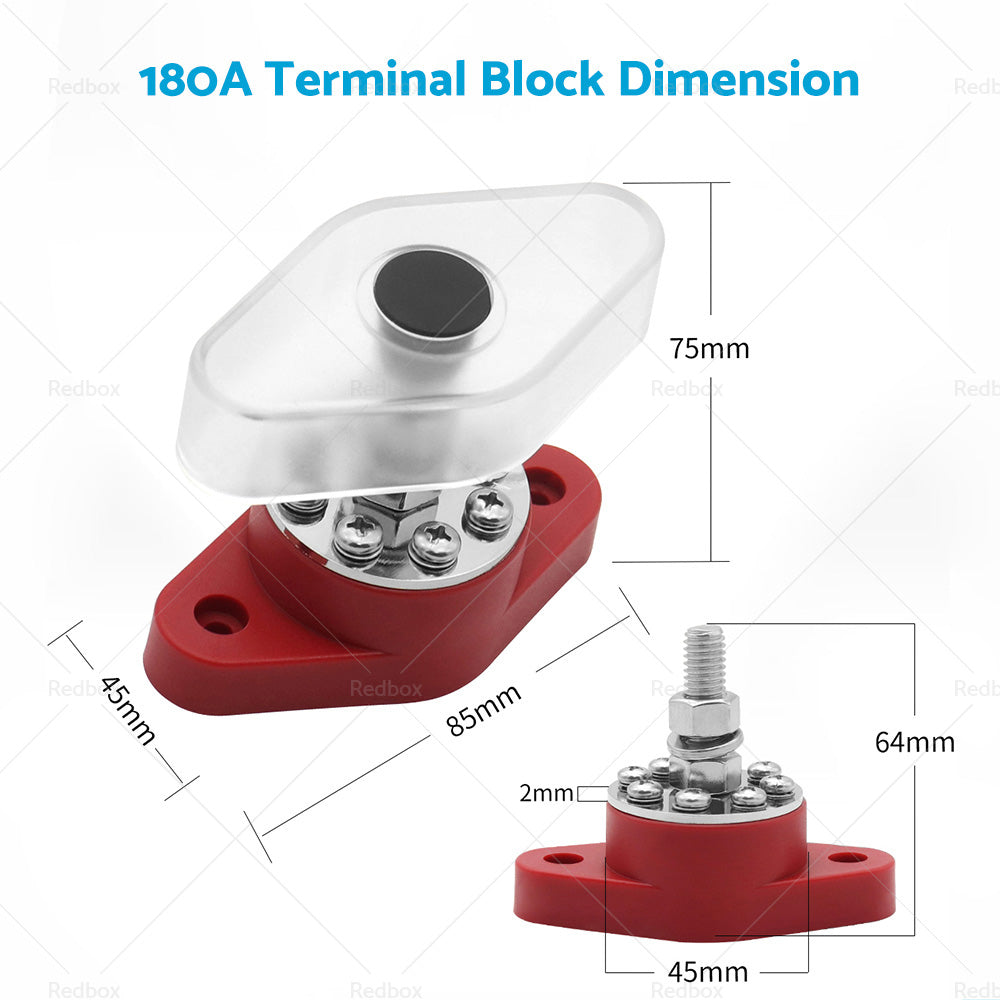 Bus Bar Terminal Block Power Stud Battery Junction Post M10 Power Distribution-4