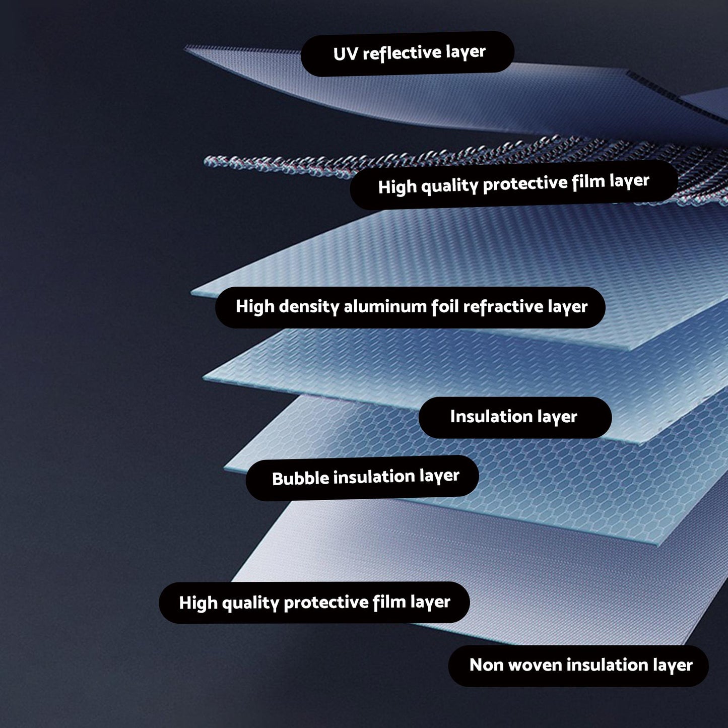 1x Front Windscreen Sun Shade Suitable For Toyota Hilux 6th Gen 1997-2005-1