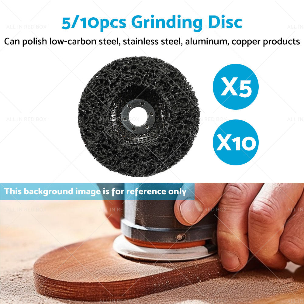 5/10PCS 100mm Poly Strip Disc Wheel Paint Rust Removal Clean Angle Grinder Black-2