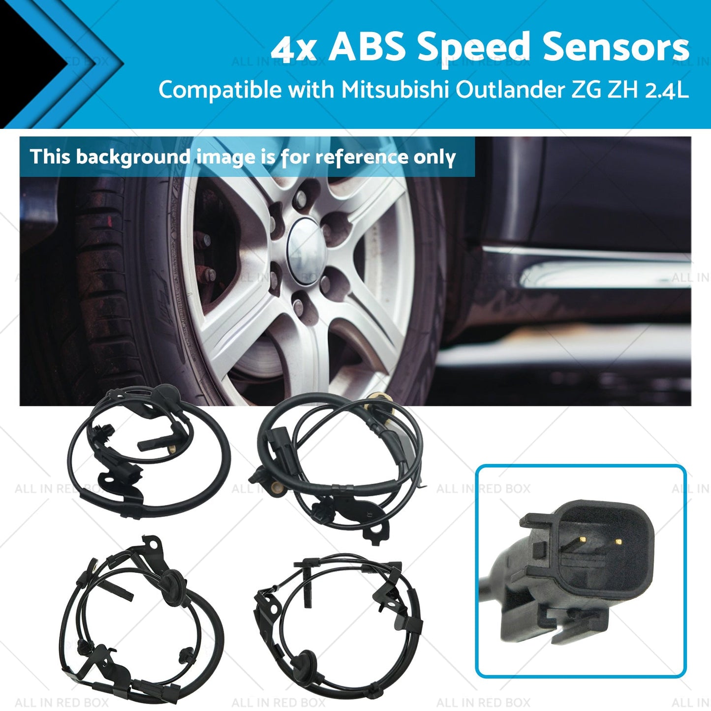 4670A576 4x ABS Speed Sensors Suitable for Mitsubishi Outlander ZG ZH 2. 4L 06-12-0