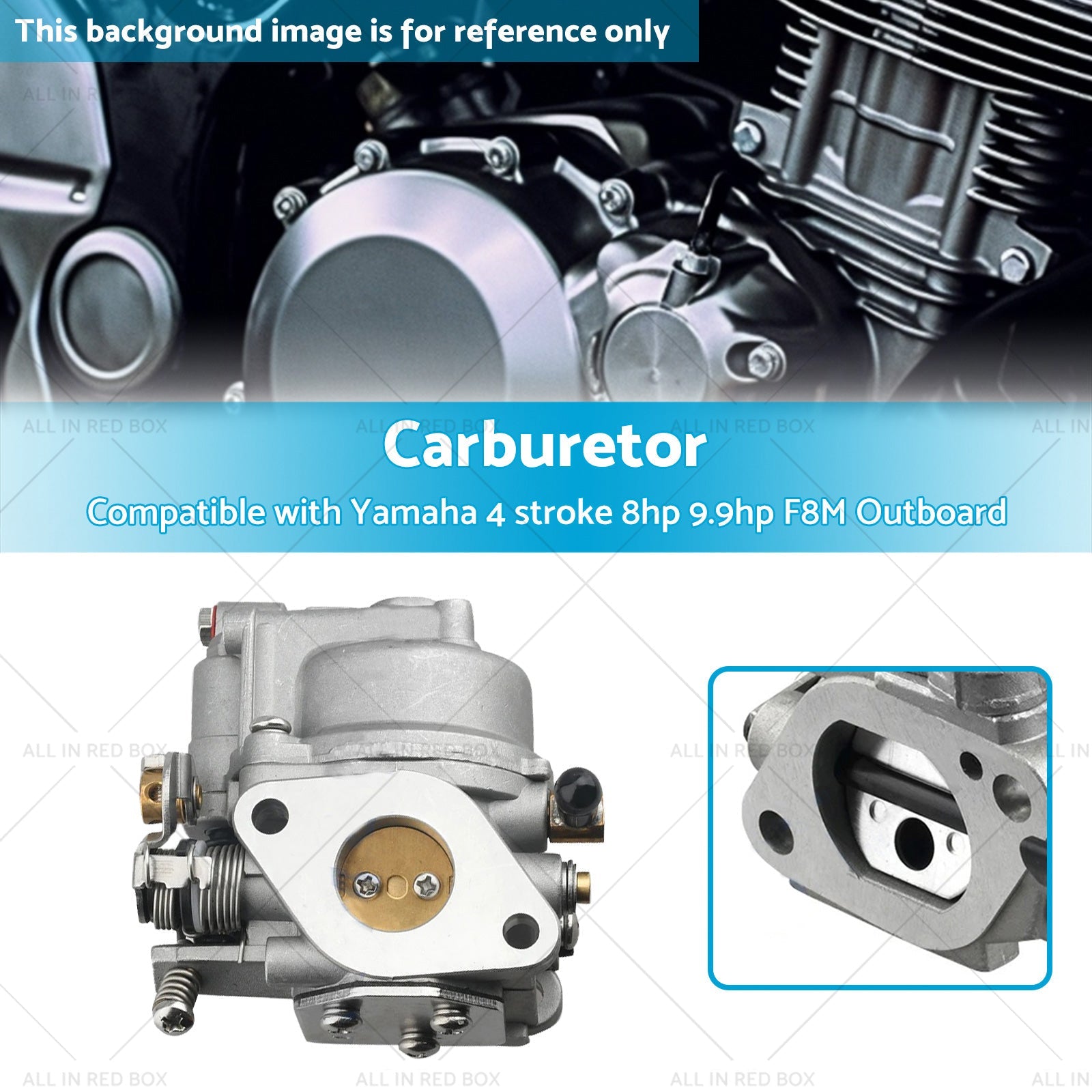 Carburetor Carb Suitable for Yamaha 4 stroke 8hp 9. 9hp Outboard 68T-14301-11-00-2