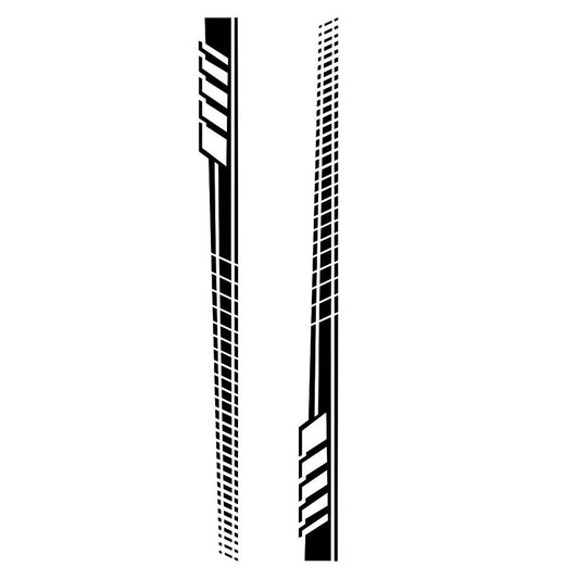 2x Car Body Stickers Long Stripe Side Skirt Decoration Decals Set-1
