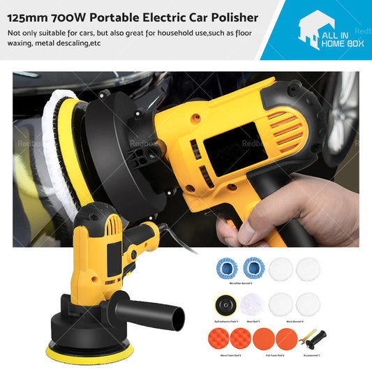 700W Electric Car Polisher 125mm Portable Polishing Machine Waxer Sander Buffer-0