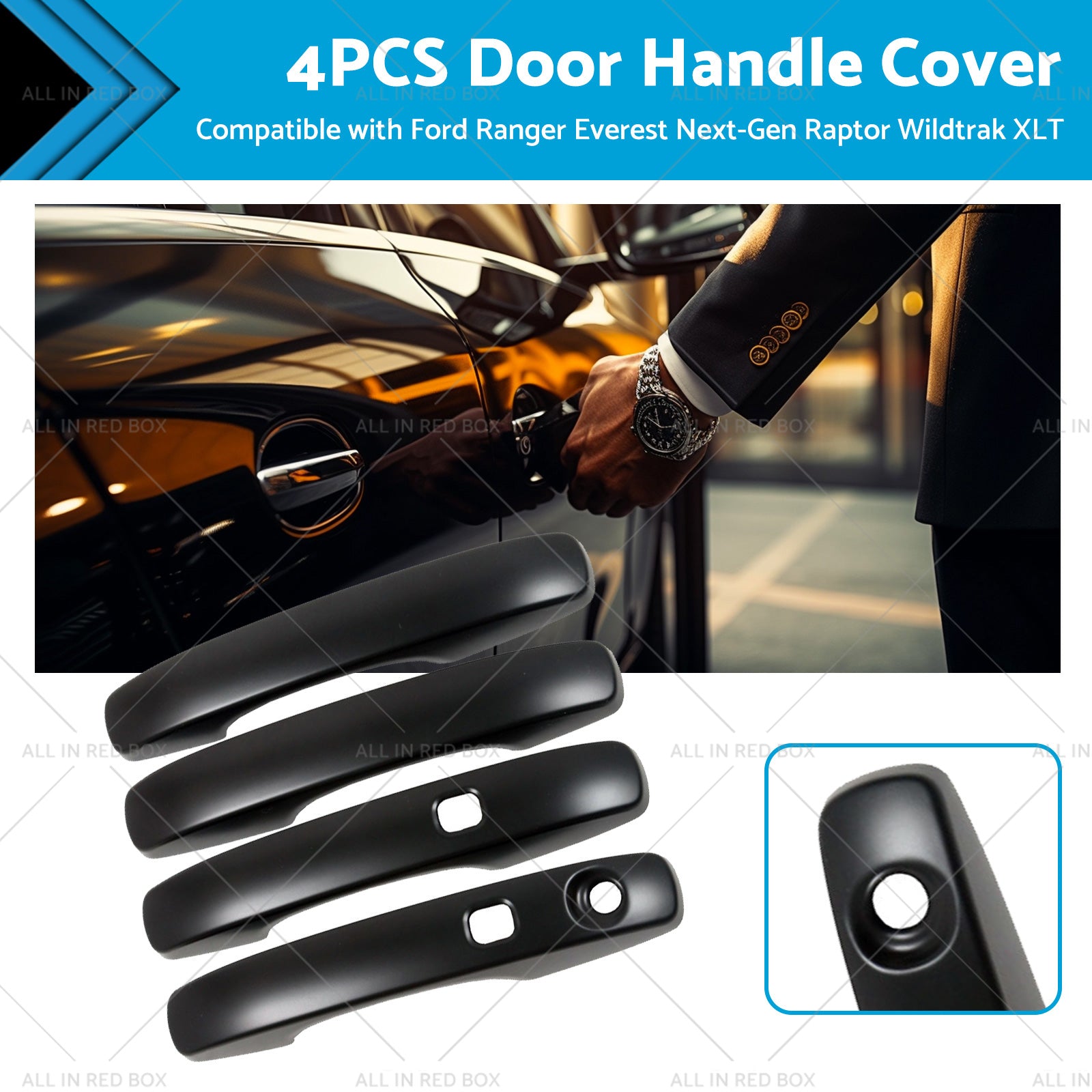 4PCS Door Handle Cover Protector to Suitable for VW Volkswagen Amarok 2023-0