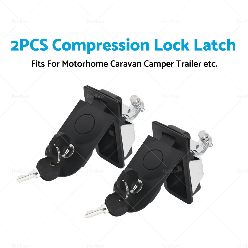 2PCS Compression Lock Latch Rounded End Tool Box For Caravan Camper Trailer-3