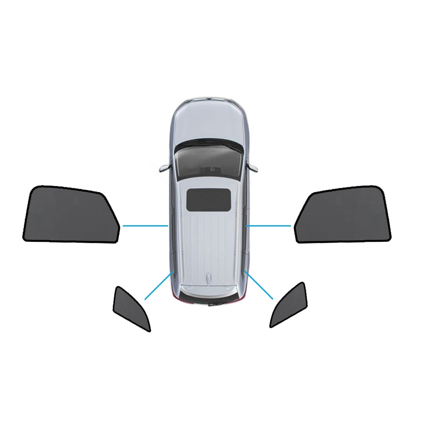 Magnetic Mesh Sun Blind Shades Suitable for Audi Q5 FY 2017-2025 On Front Rear-3