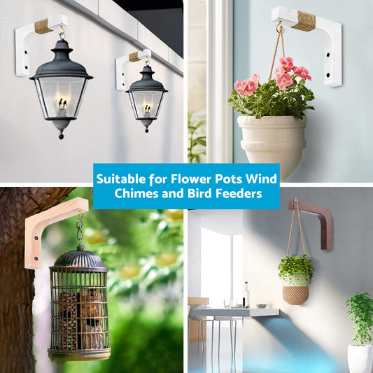 Plant Hanger Hanging Plant Hook Wooden Hanging Basket Wall Plant Hook Flower Pot-0