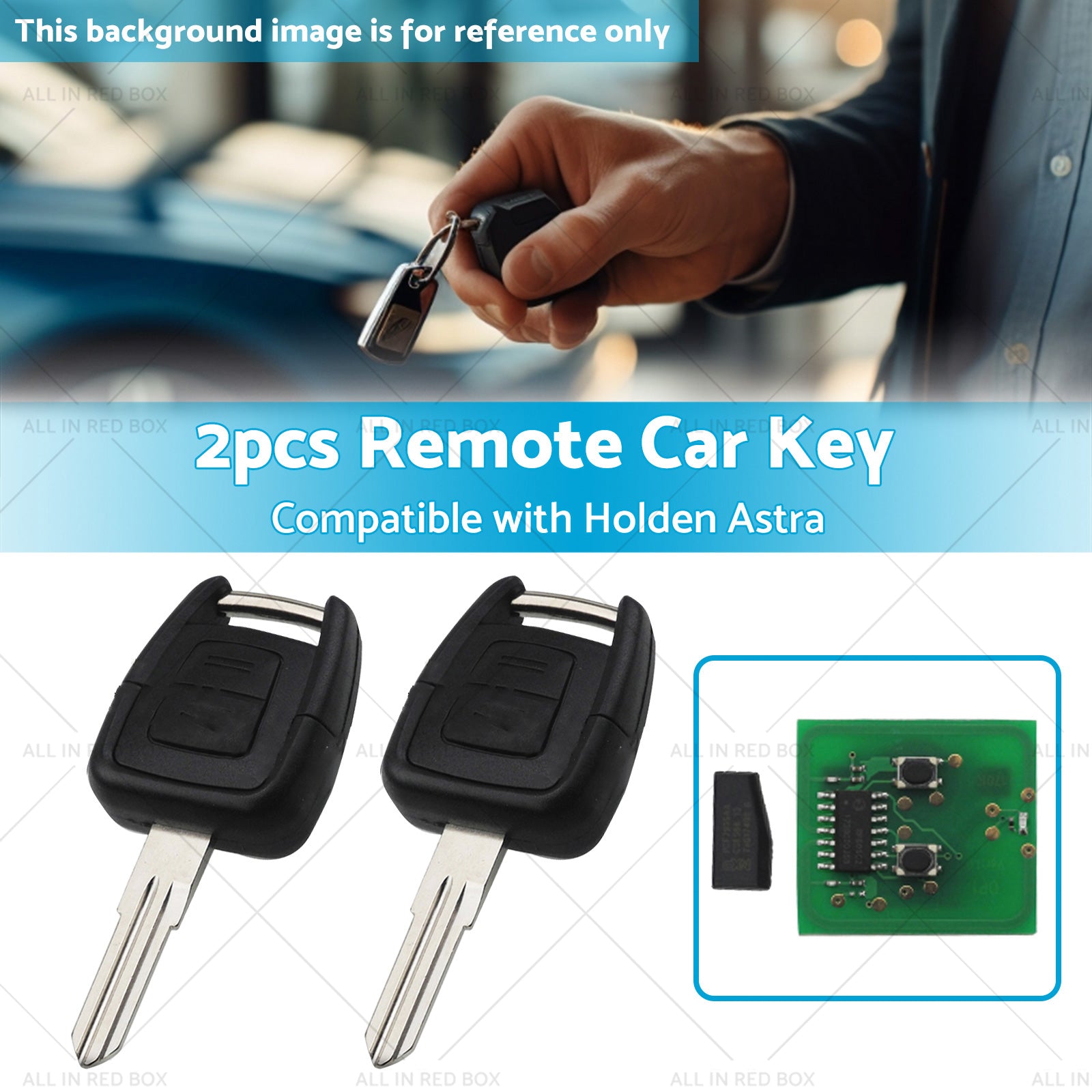 2x Complete Remote Key Suitable for Holden Astra TS 98-04 433mhz ID40 2 Buttons-2