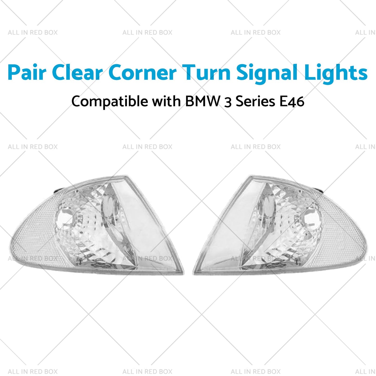 Pair Clear Corner Turn Signal Lights Suitable for BMW E46 98-01 3 Series-3