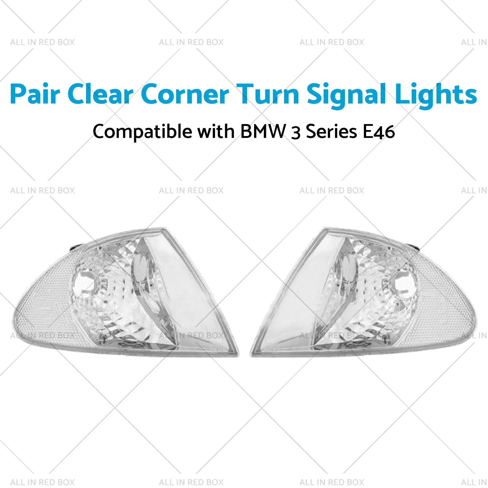 Pair Clear Corner Turn Signal Lights Suitable for BMW E46 98-01 3 Series-3