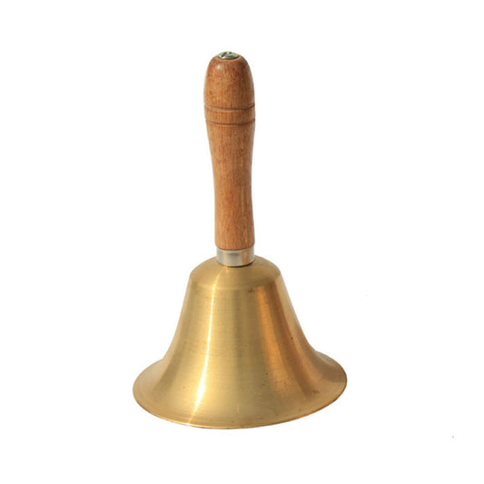 Brass Hand Bell Loud Call Bell Handbell Desk Ringbell for Wedding Festival-0