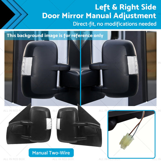 Left+ Right Side Door Mirror Manual Adjustment Suitable For LDV V80 13 on-0