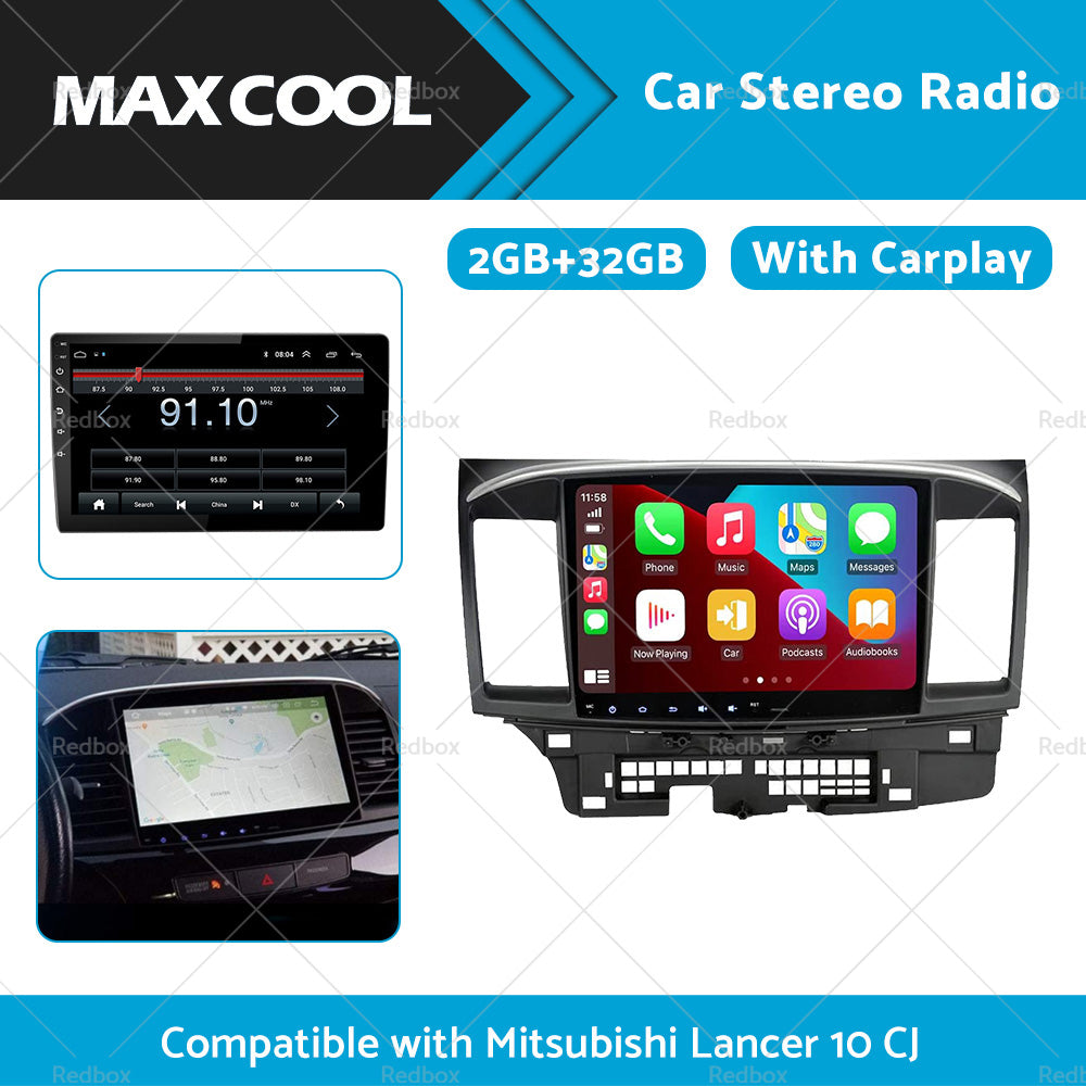 32GB 10. 1inch Carplay Radio Head Unit GPS Navi Suitable for Mitsubishi Lancer 10 CJ-2