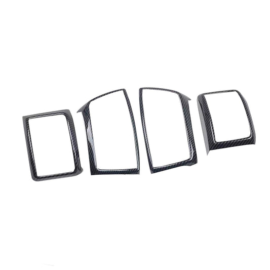 4x Carbon Fiber Color Air Outlet Frame Cover Trim Suitable For Ford Ranger 2015-2022-0