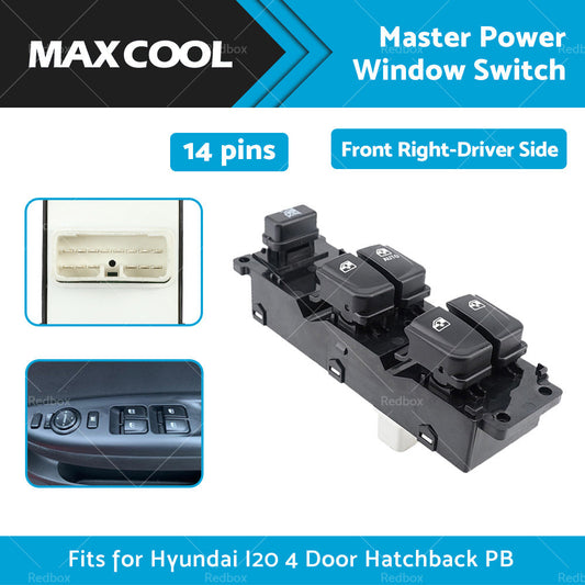 Master Power Window Control Switch 93570-1J602 For Hyundai I20 Hatchback 08-13-1