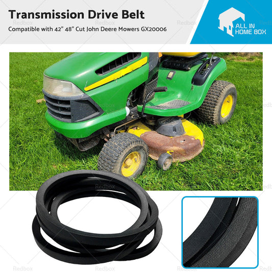 Transmission Drive Belt Suitbale For 42 inch  48 inch  Cut John Deere Mowers GX20006 Black-0