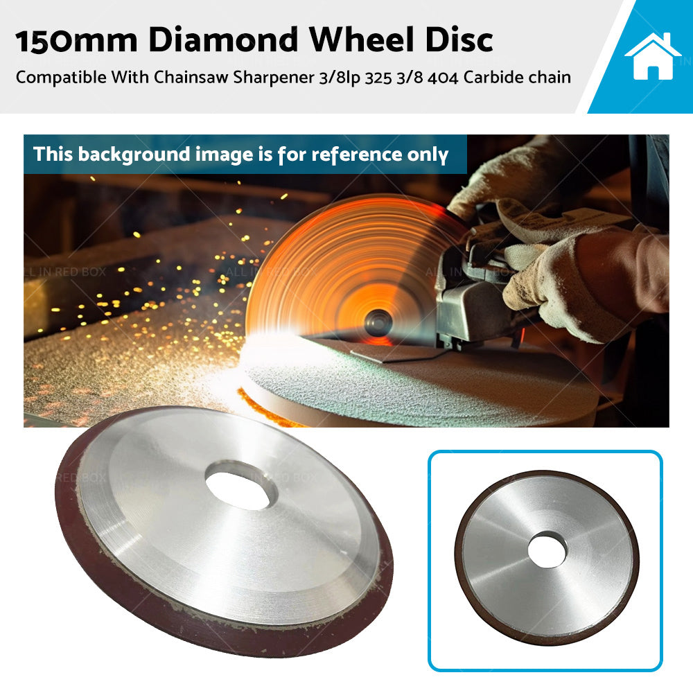 150mm Diamond Wheel Disc Suitable For Chainsaw Sharpener 3/8lp 325 3/8 404 Carbide chain-0