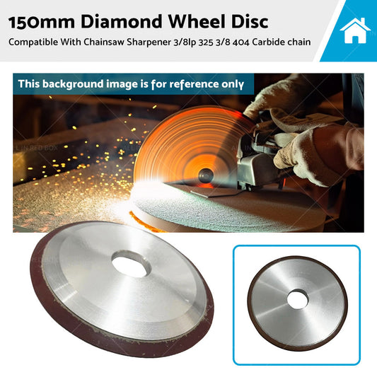 150mm Diamond Wheel Disc Suitable For Chainsaw Sharpener 3/8lp 325 3/8 404 Carbide chain-0