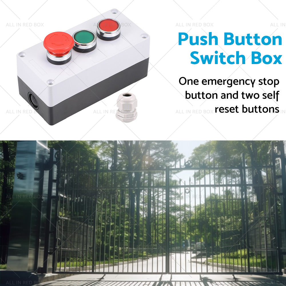 Push Button Switch Box Momentary NO NC Red Green Switches and Emergency Stop-4