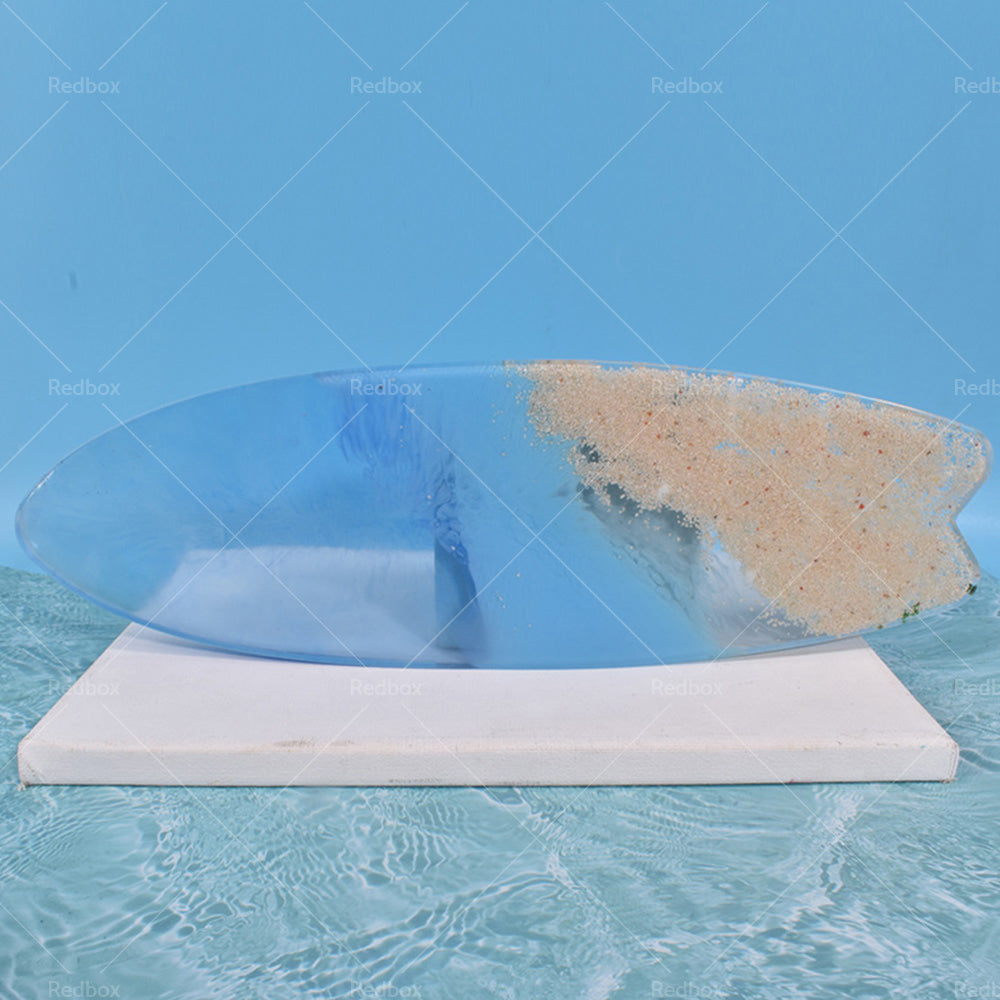 Surfboard Silicone Epoxy Resin Tray Mold Surf Board DIY Ocean Wave Serving Board-2