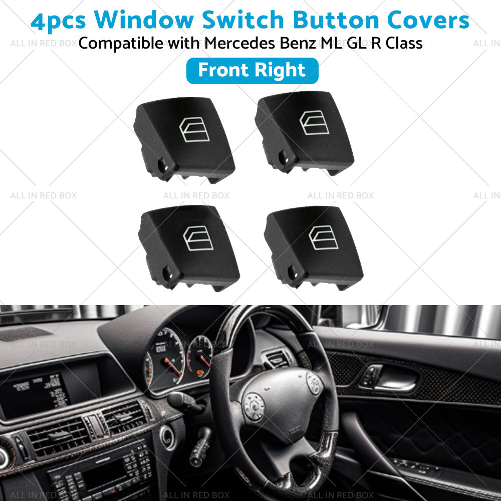 4PCS Driver Window Switch Button Cover Suitable for Mercedes Benz ML W164 W212-3