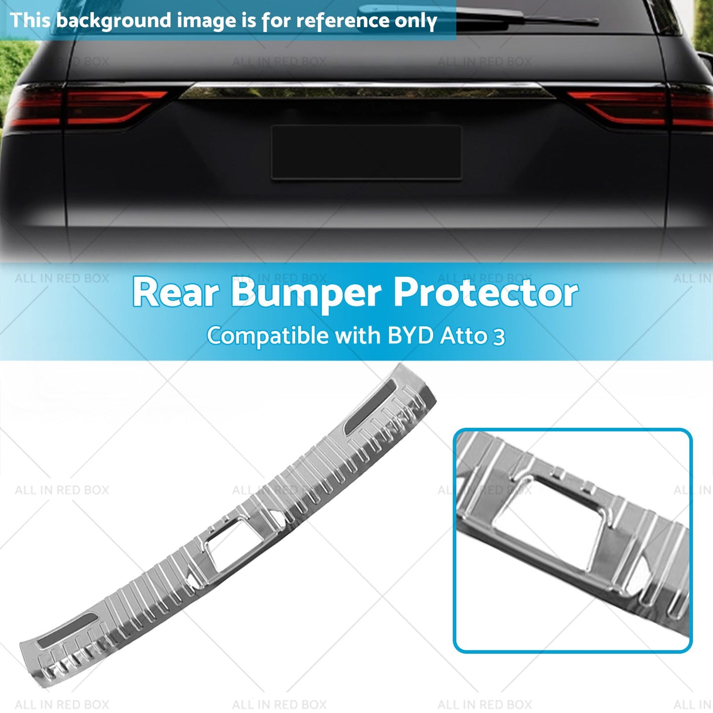 Rear Bumper Protector Scuff Suitable For 2023 BYD Atto 3 Trunk Sill Trims-2