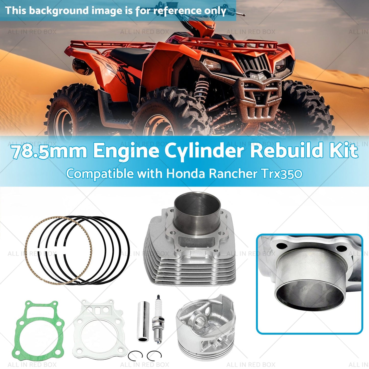78. 5mm Engine Cylinder Rebuild Kit Suitable for Honda Trx350 Rancher 2000-2006-2