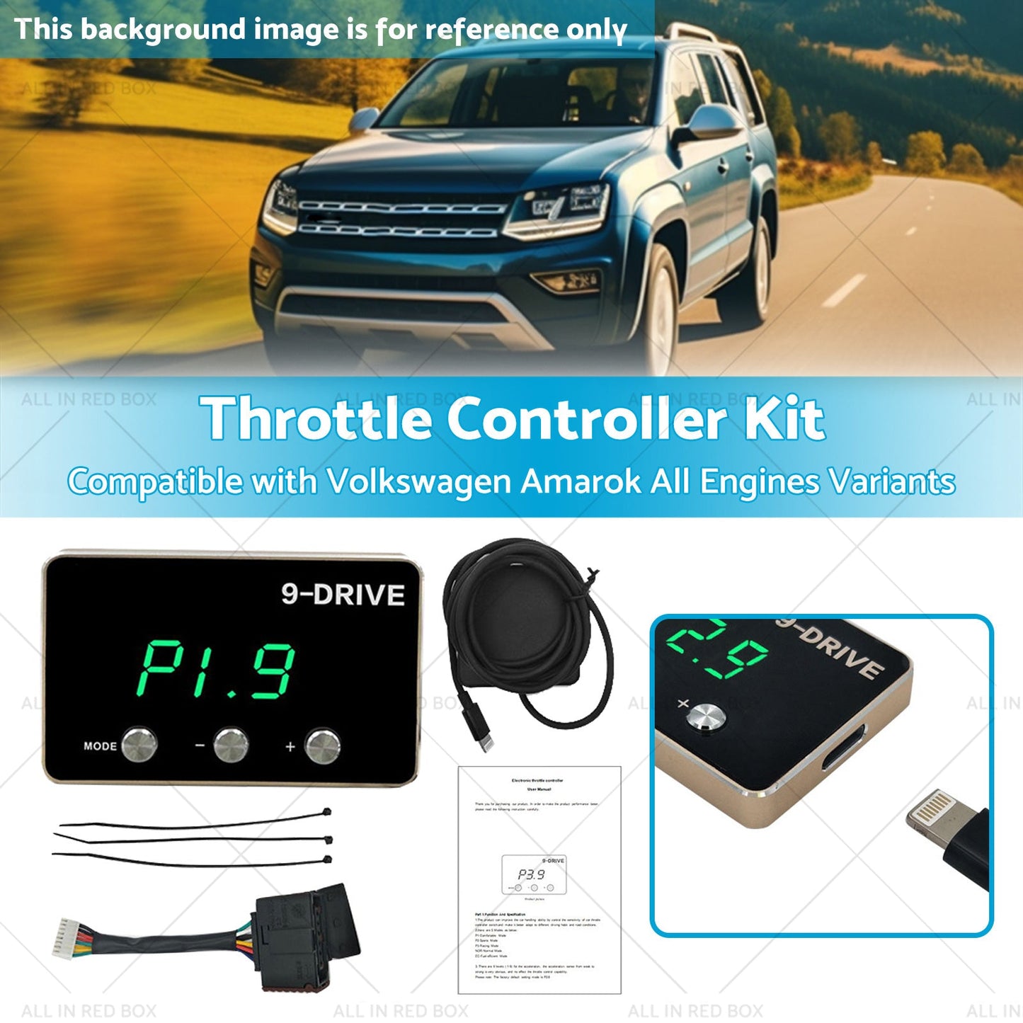 EVC Throttle Controller Kit Suitable for Volkswagen VW Amarok 2011-2021-2