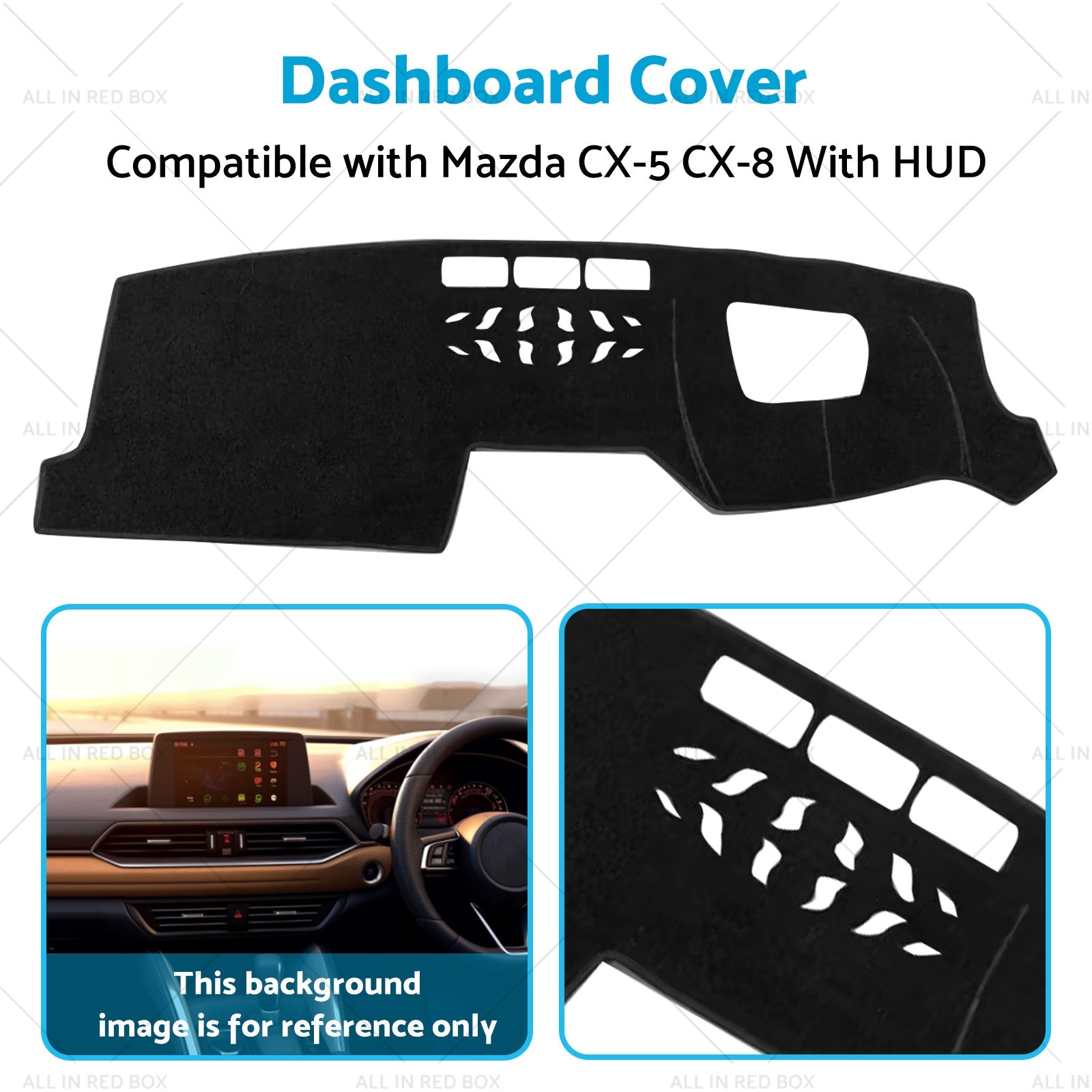 Dash Mat Dashmat Dashboard Cover Suitable For Mazda CX-5 CX-8 With HUD 2017-2022-4