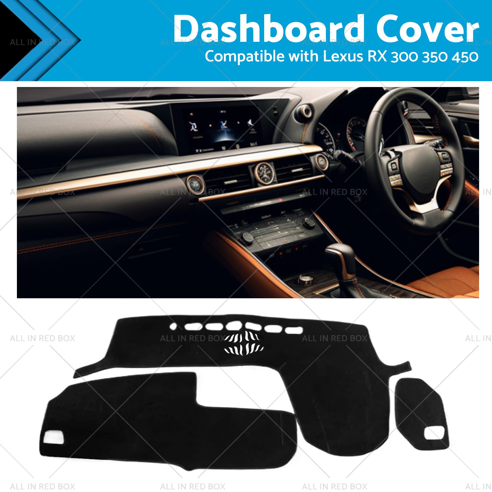 Dash Mat Carpet Suitable for Lexus RX 2016-2019 300 350 450 Dashboard Cover-0