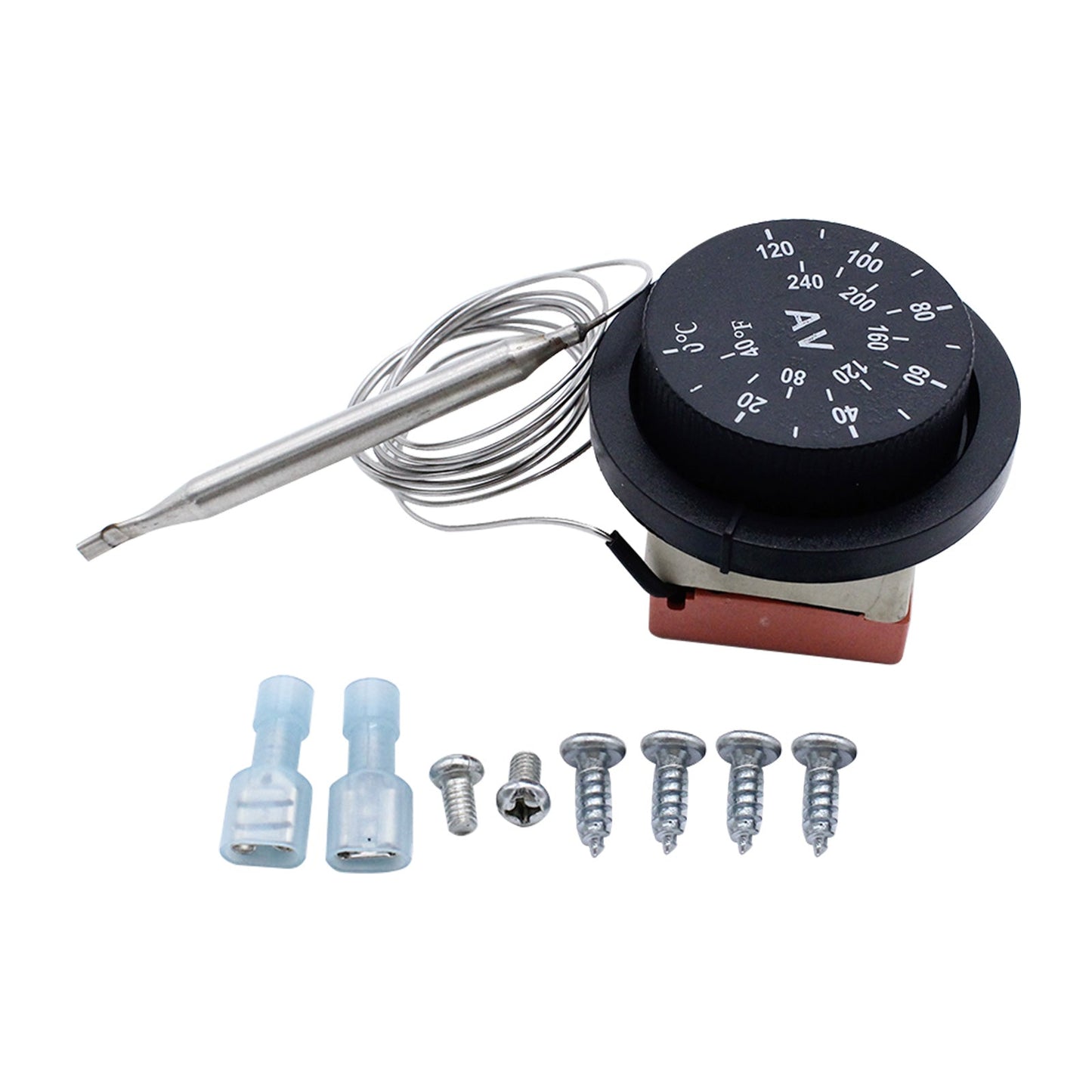 12V Adjustable Fan Thermostat Controller Kit Suitable For AU Adjustable Fan Thermostat Switch Temperature Control Probe 0-120°C-2